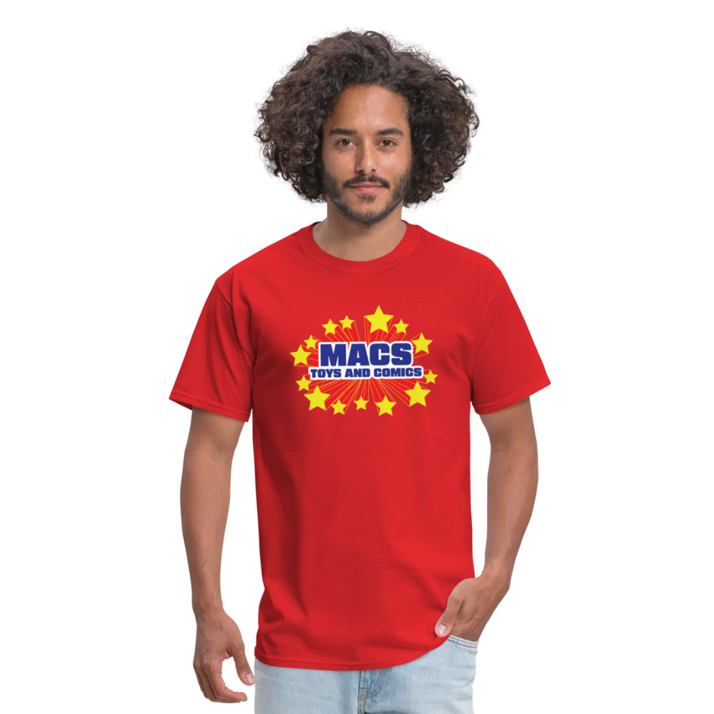 Mac's Toys and Comics SUPER - red