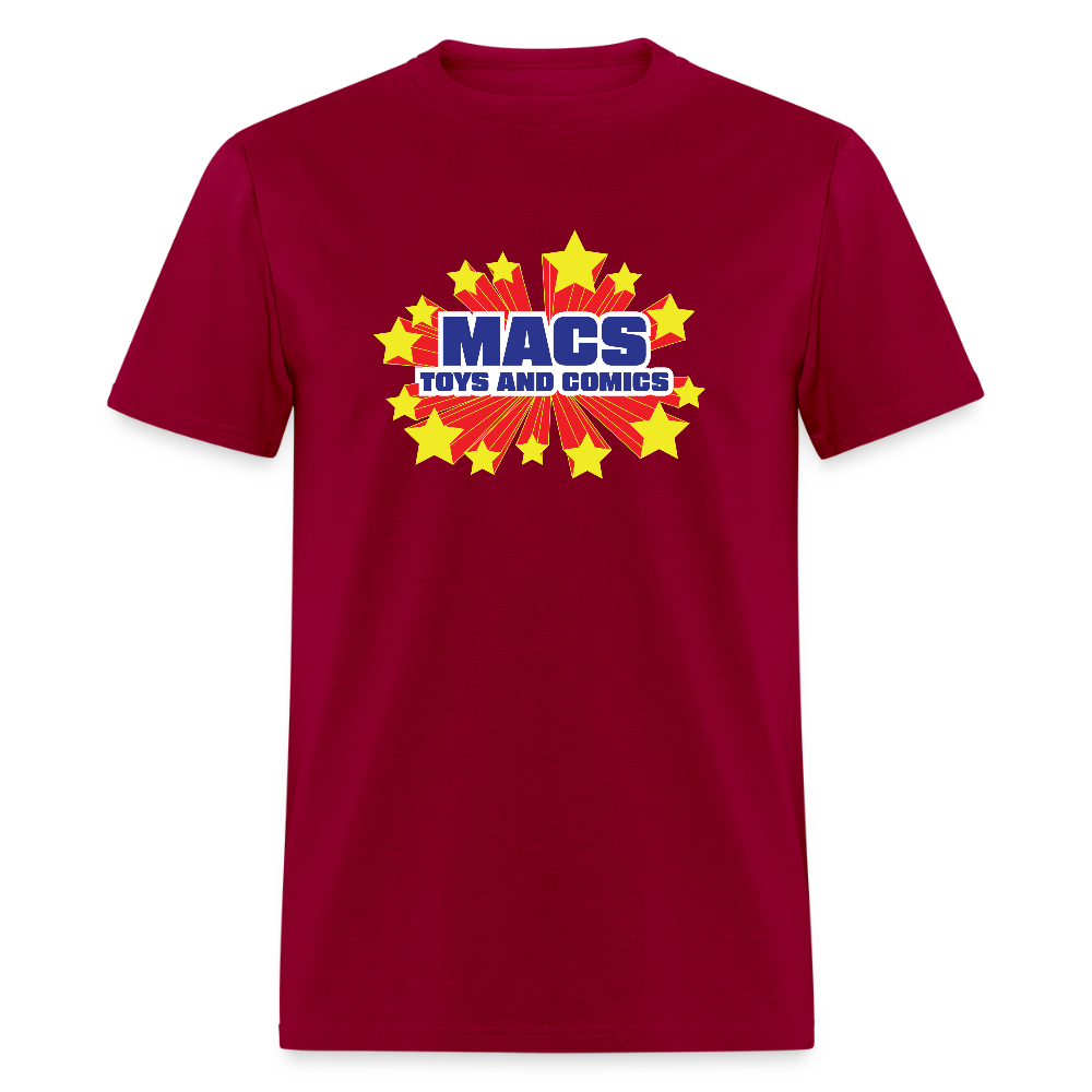 Mac's Toys and Comics SUPER - dark red