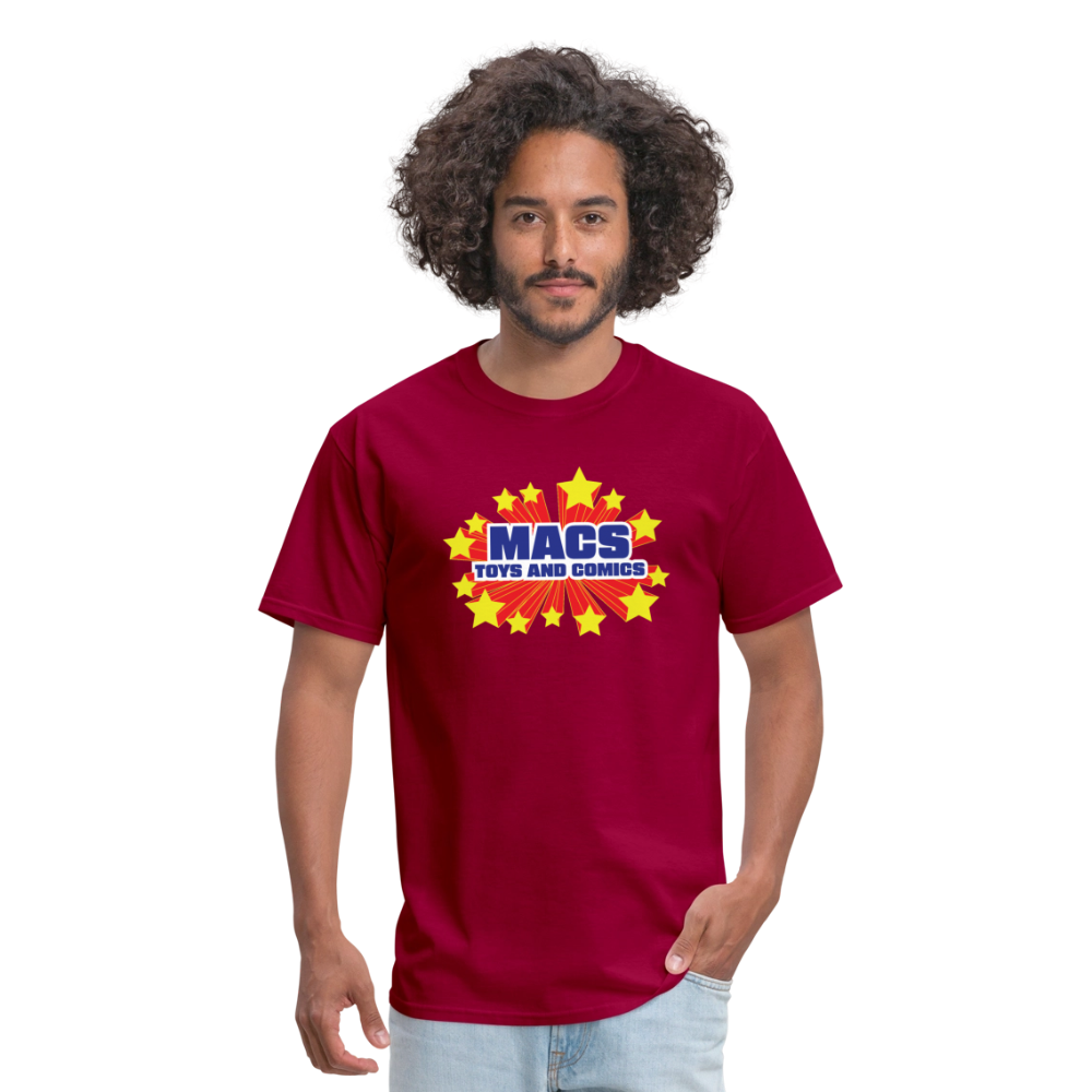 Mac's Toys and Comics SUPER - dark red