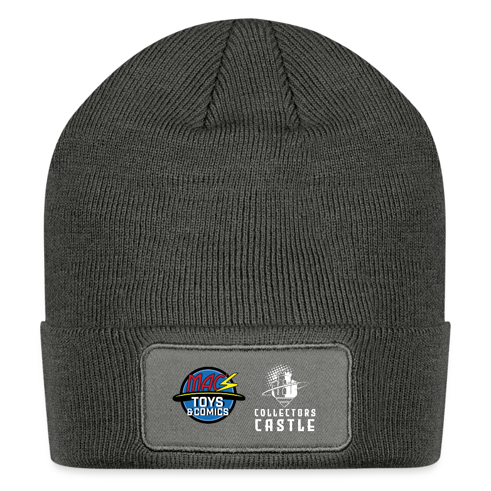 Patch Beanie - charcoal grey